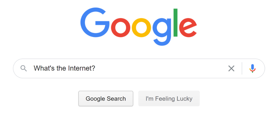google searching "what's the internet"