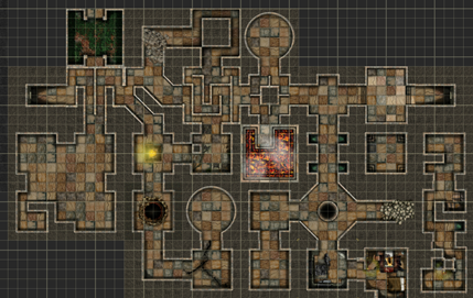 simple concept map of a dragons dungeon