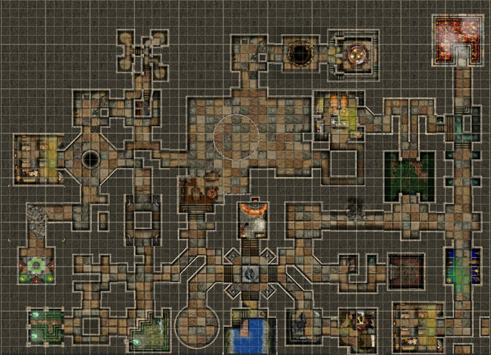 complex concept map of dragon dungeon